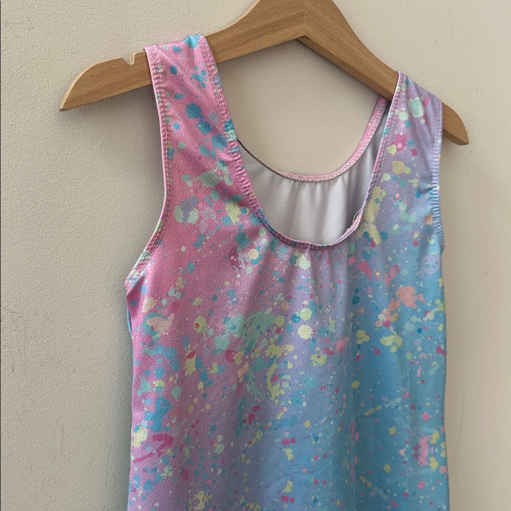 Domusgo One Piece Gymnastic Graffeti Leotard Unitard Girls Size 5-6 - Picture 7 of 11